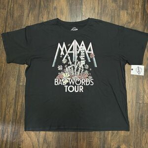 Mama Bad Words Tour Tshirt Womens Large Grey NWOT